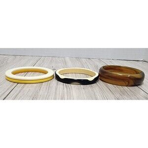 Vintage Plastic Bracelet Set of 3